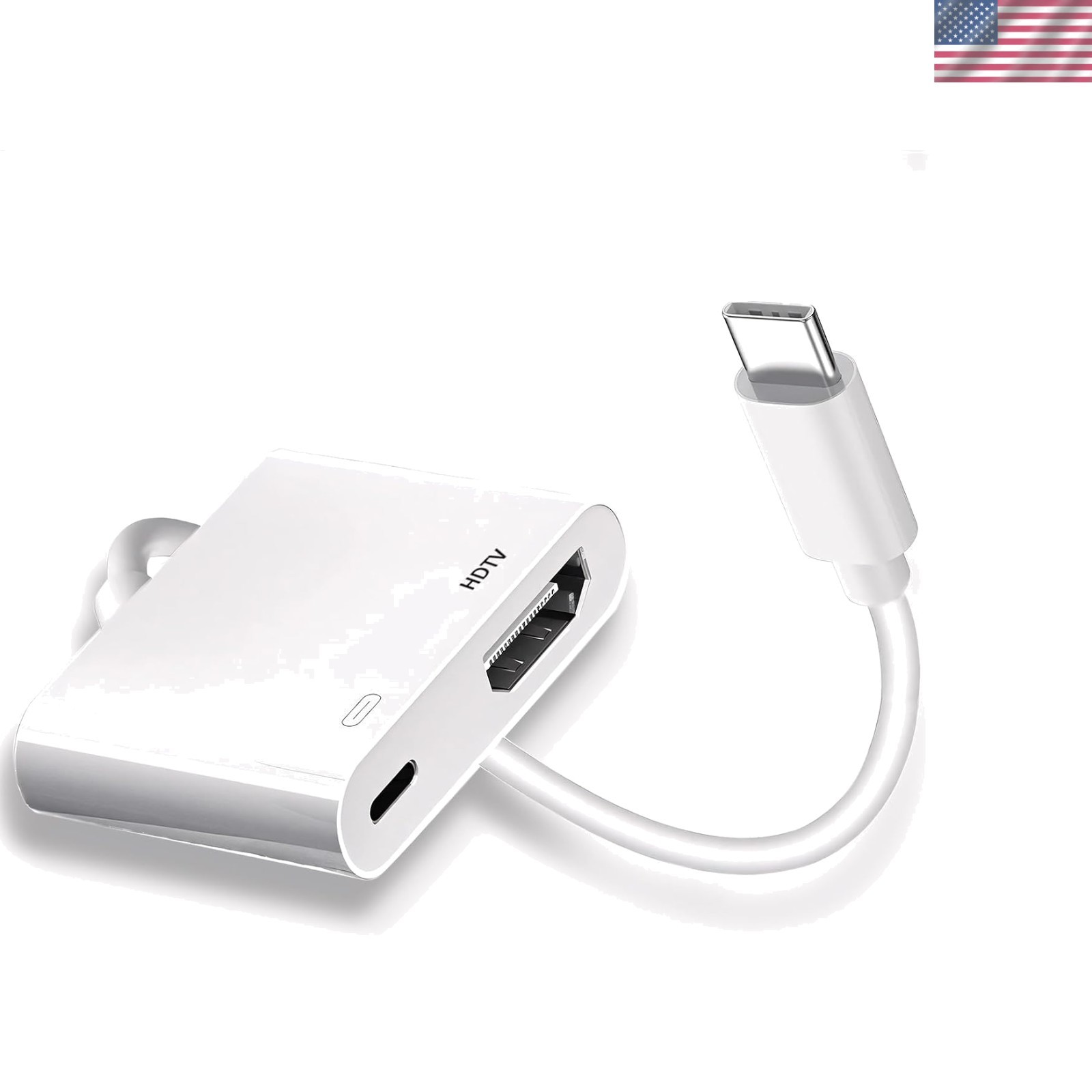4K@60Hz USB-C to HDMI Adapter with Charging Port for iPhone 15 & iPad Pro