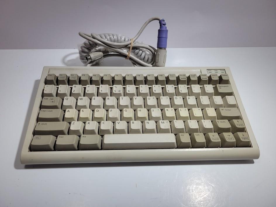 Vintage BTC 5100C Compact PS/2 Keyboard Gray Wired QWERTY Plug & Play Retro