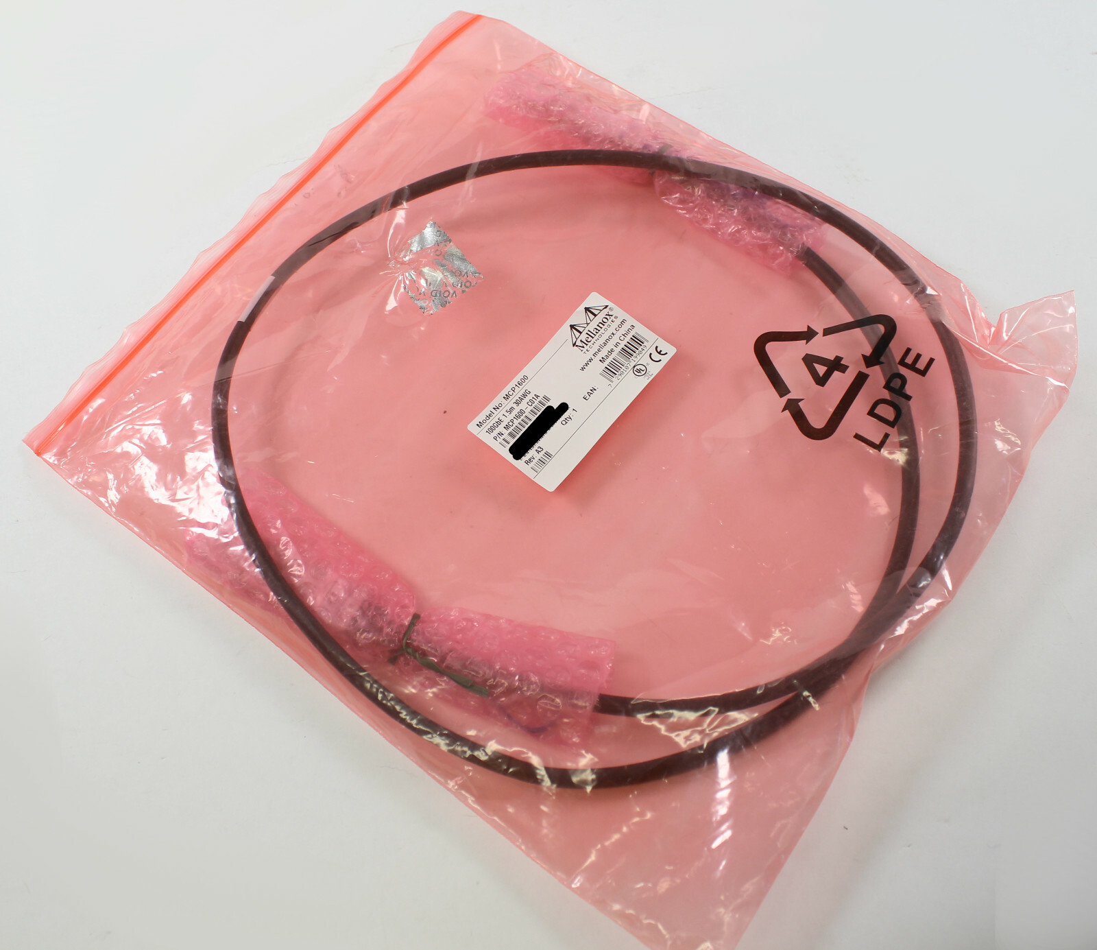 MELLANOX TECHNOLOGIES MCP1600-C01A 1.5M PASSIVE COPPER CABLE Ethernet 100GBE