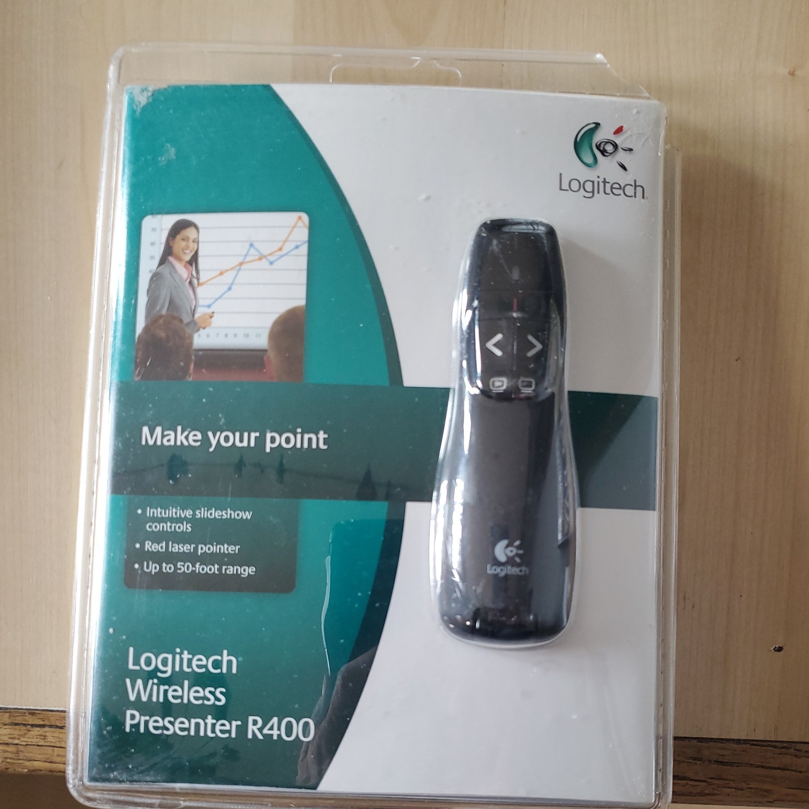 LOGITECH R400 Professional Wireless Presenter w/Red Laser Pointer NEW
