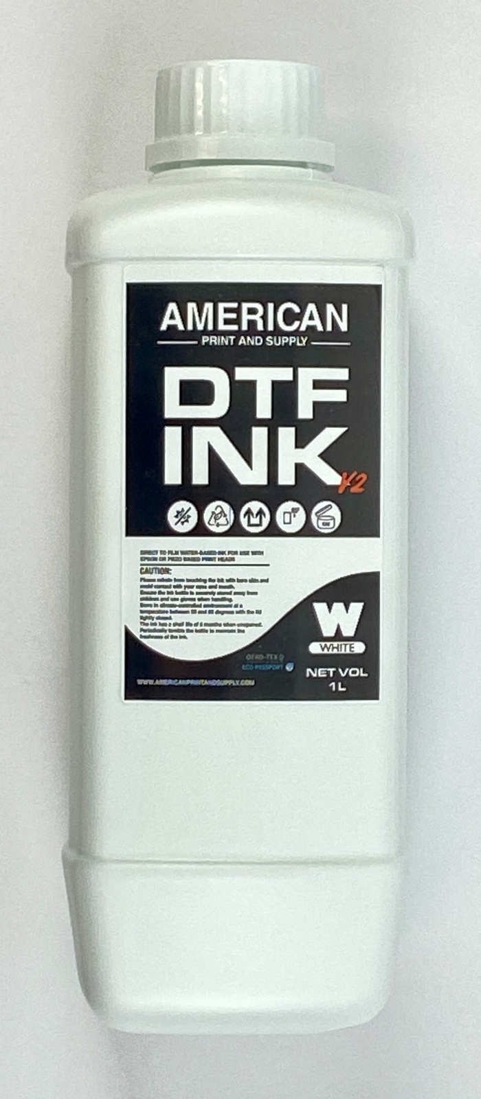 Direct to Film for Epson Printheads Water Based DTF Ink V2 Transfers White 1L
