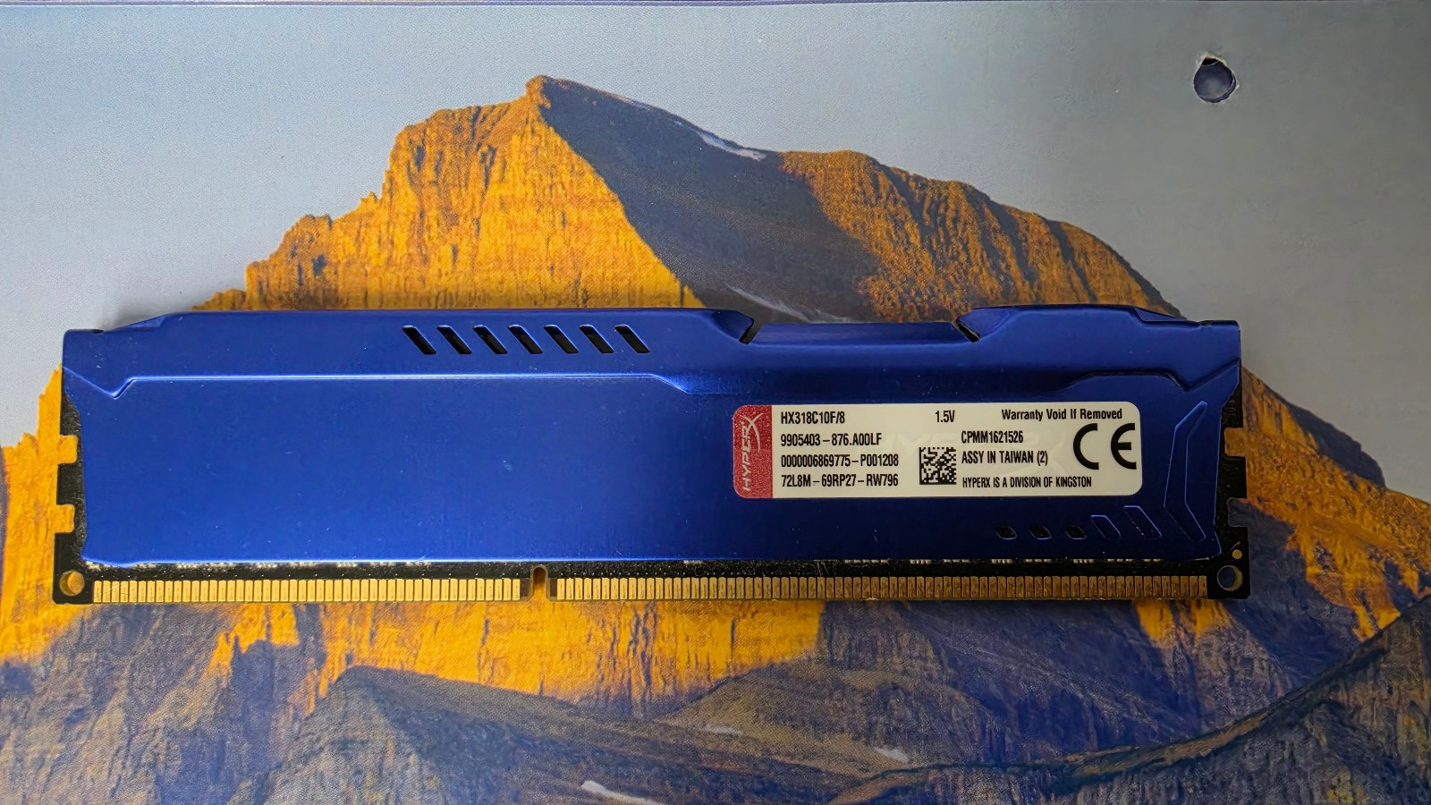 HyperX FURY DDR3-1866 1x8GB Desktop RAM - HX318C10F/8 - Blue