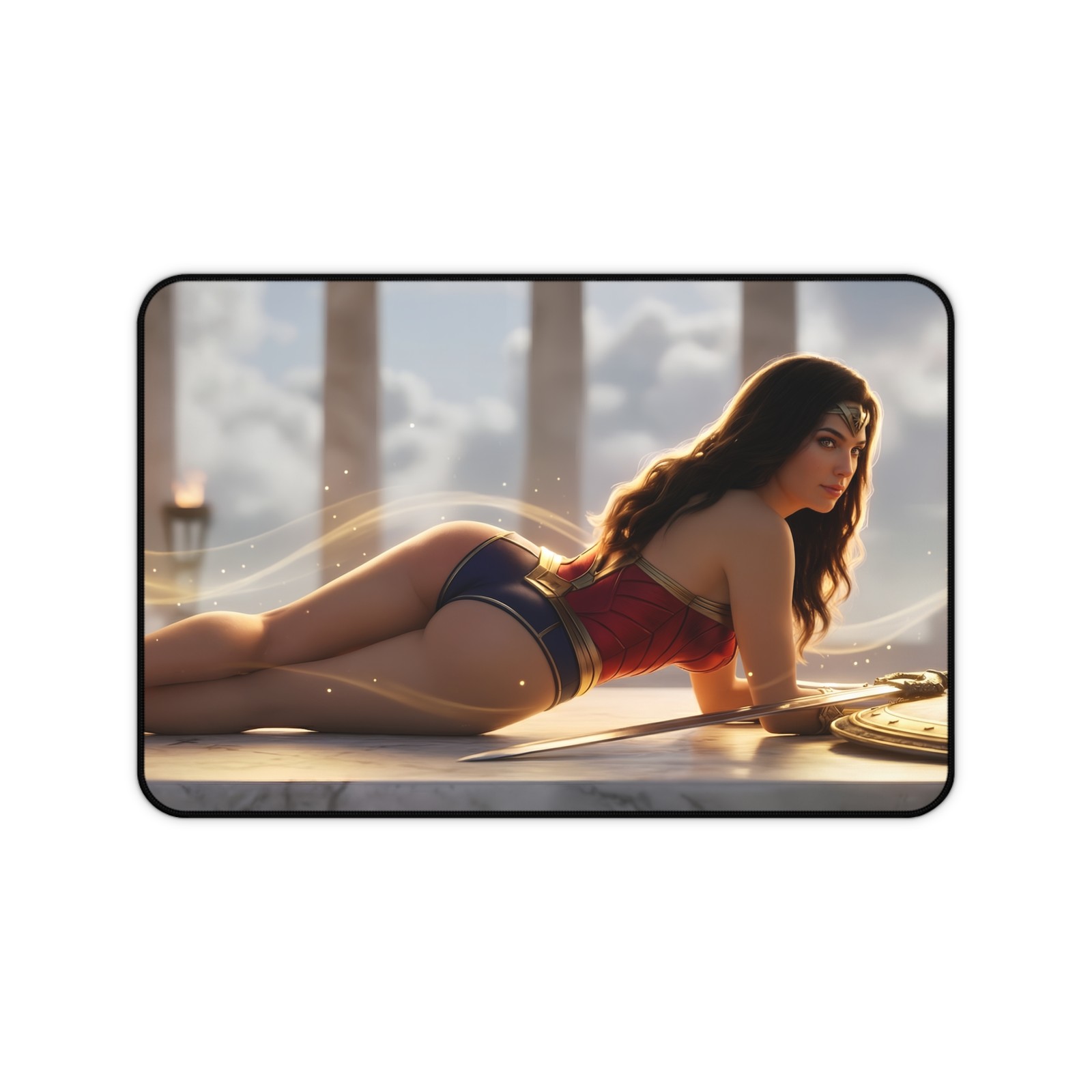 Wonder Woman Desk Mat, DC Comics Computer Desk Pad, Gamer Decor