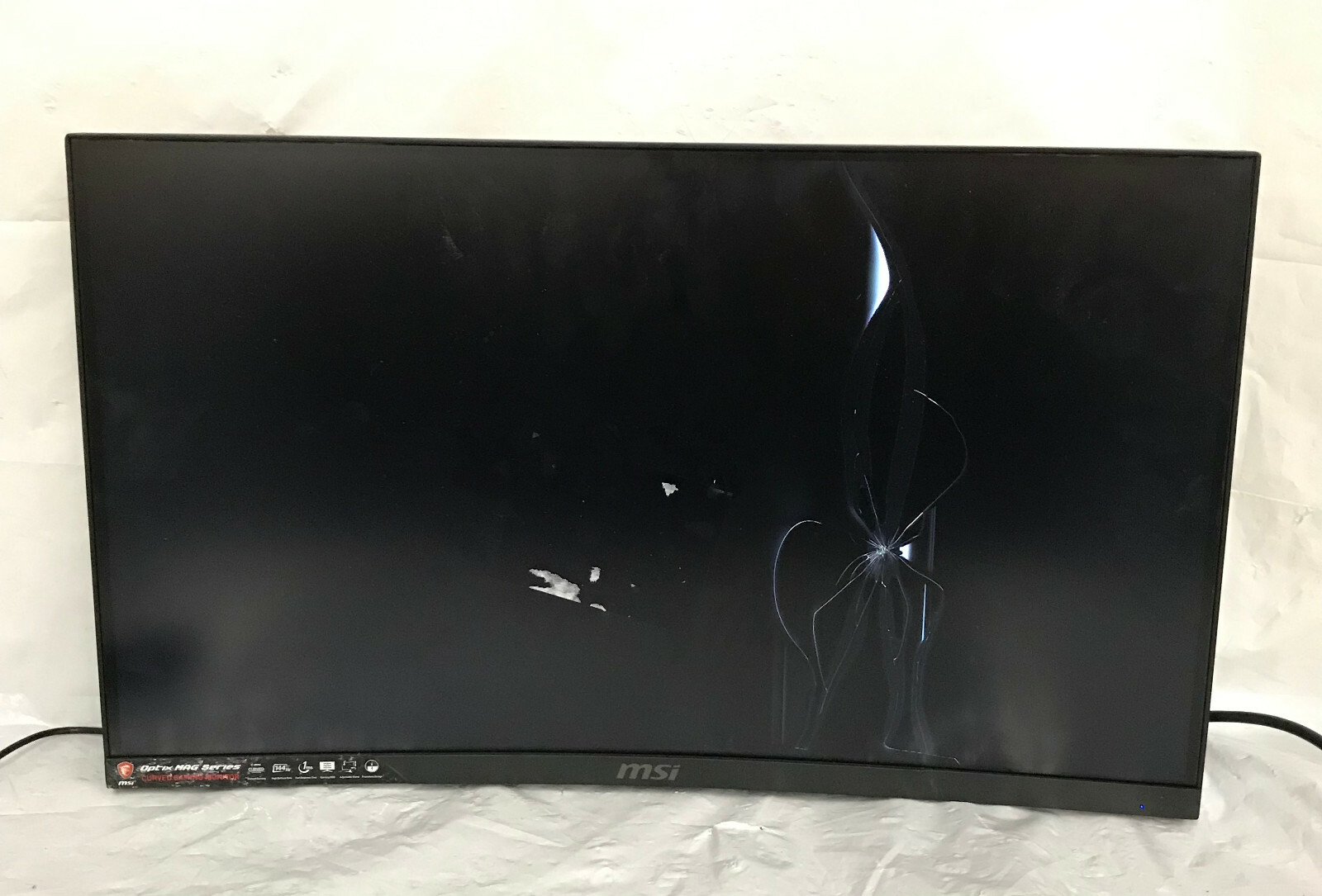 **AS IS ** MSI Optix MAG24C FHD 24" Curved 1ms LED Gaming Monitor **FOR PARTS**