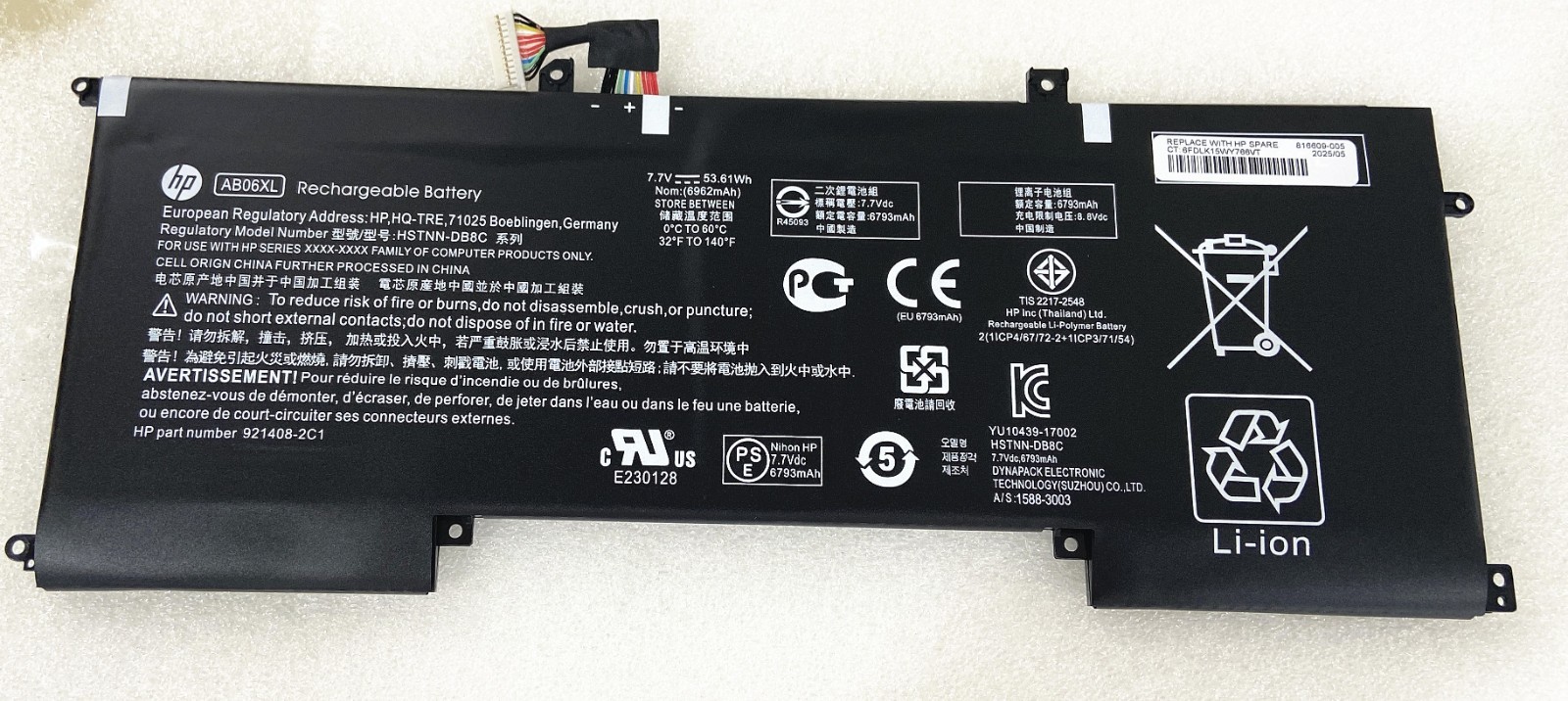 Genuine AB06XL Battery Compatible ForHp Envy 13 HSTNN-DB8C 921408-2C1 921438-855