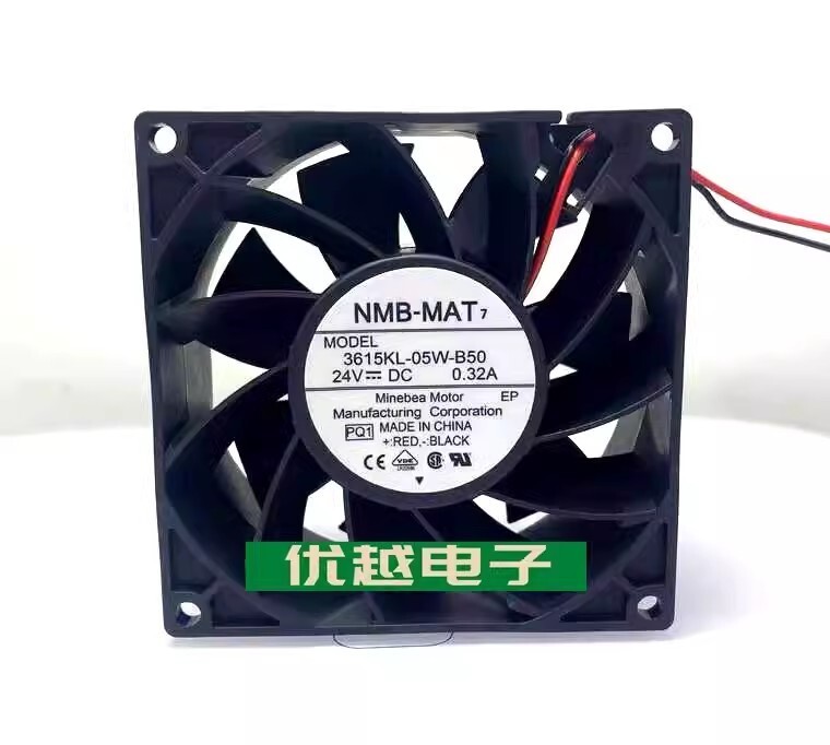 NMB 3615KL-05W-B50 DC24V 0.32A 2-Wire Inverter Cooling Fan