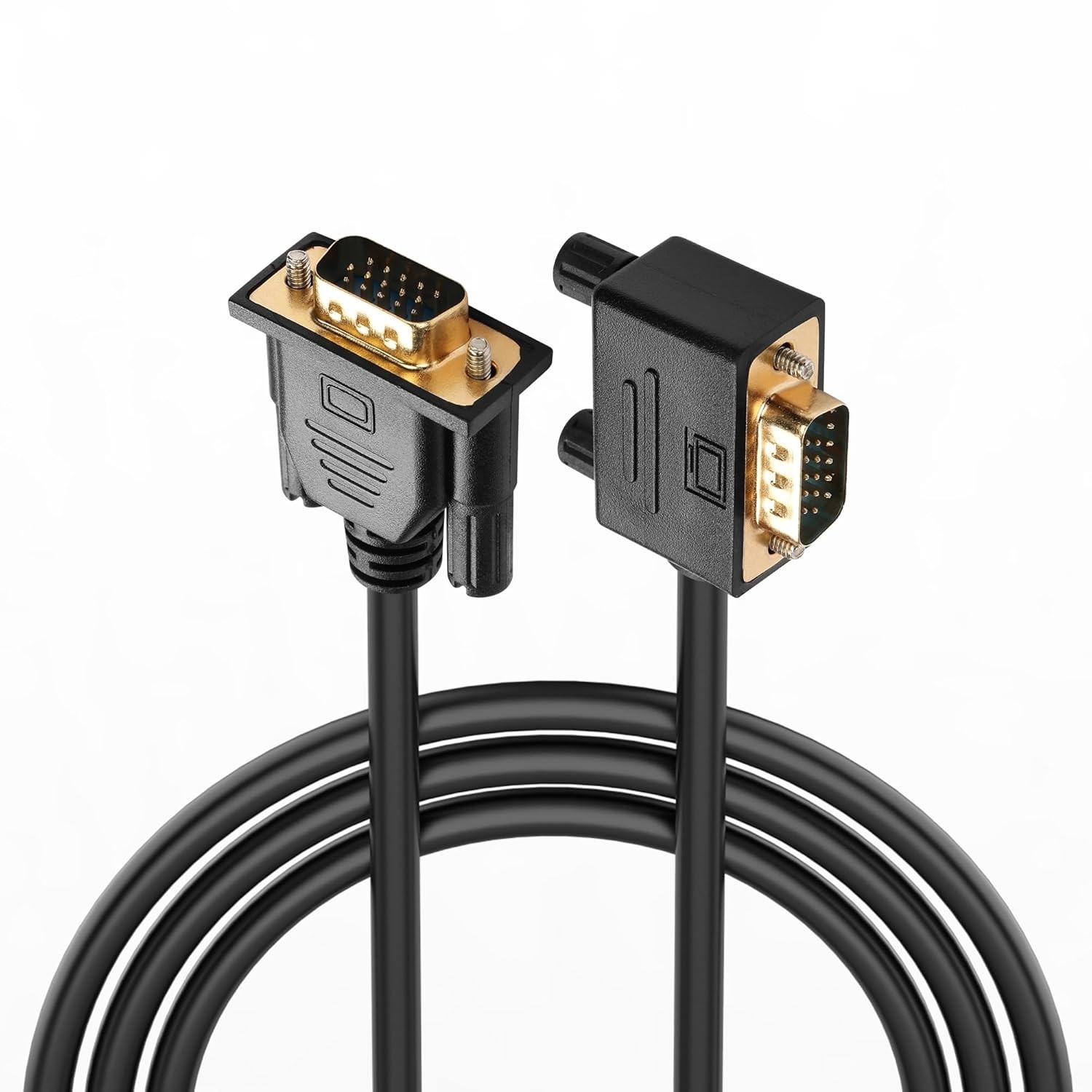 PNGKNYOCN 90 Degree VGA Cable,1080P Full HD Right Angle VGA Male to VGA Male