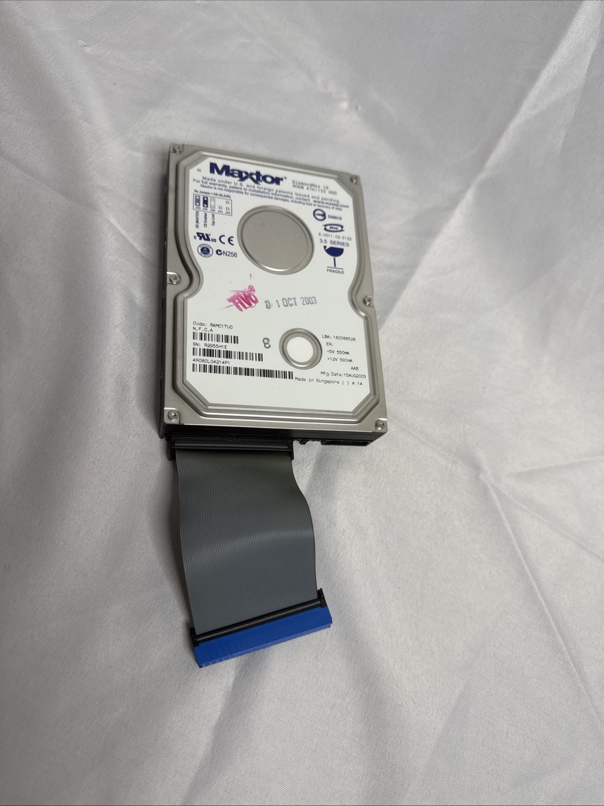 Maxtor QuickVIEW DiamondMAX 16 80 GB ATA/133 HDD Hard Drive Vintage