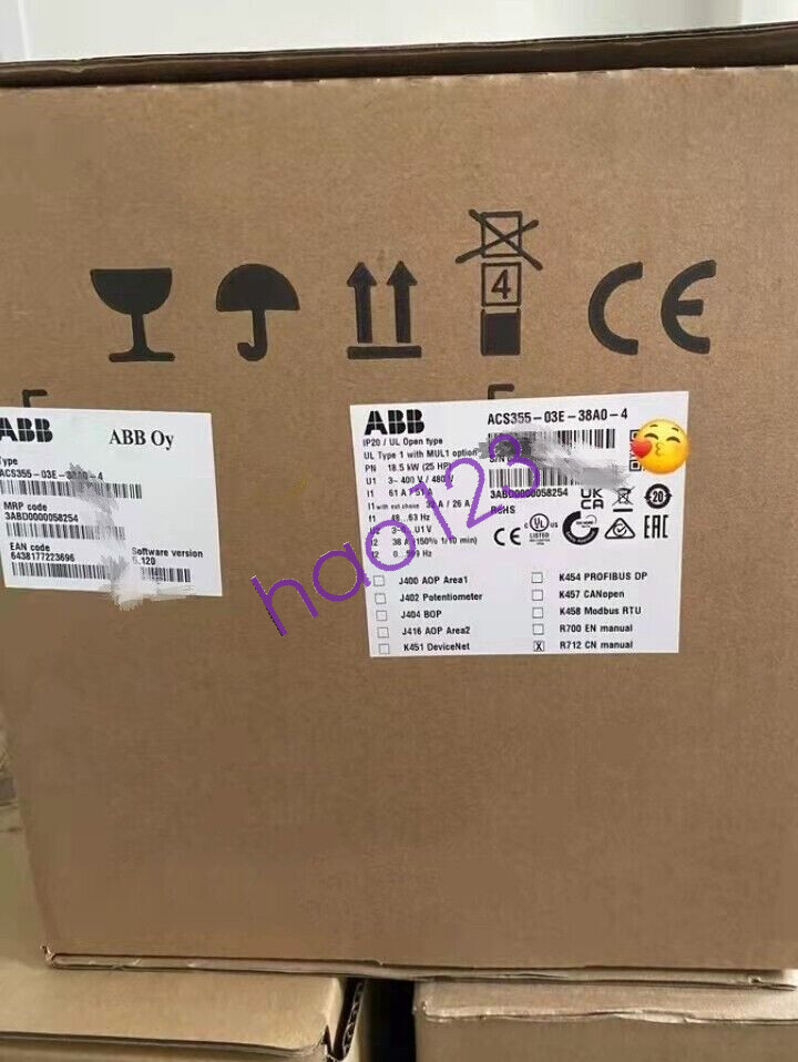 ACS355-03E-38A0-4 ABB Inverter 18.5KW ACS355-03E-38A0-4 Brand New by DHL/FedEx