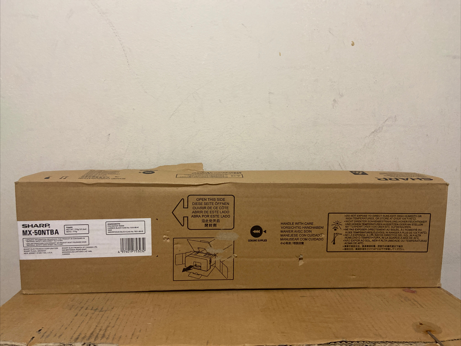 Genuine Sharp MX-50NTBA MX50NTBA Black Toner Genuine Sharp MX-5001N MX-4101N