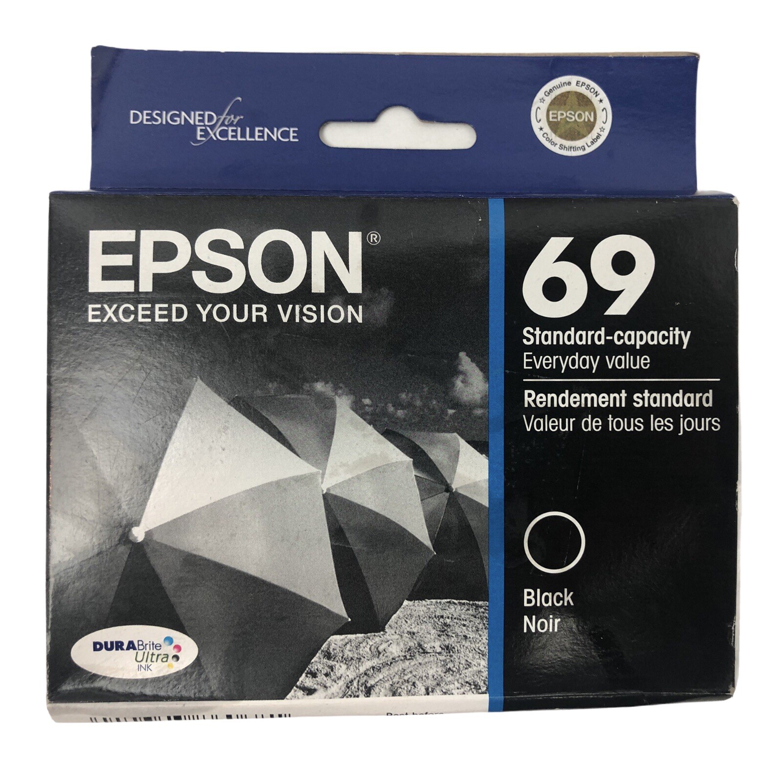 Epson GENUINE 69 Black Dura Brite Ultra Ink  T069120 New SEALED