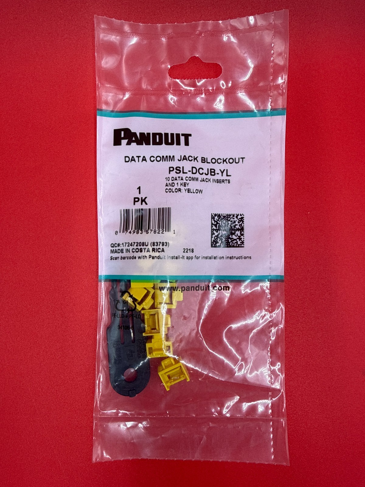 Panduit Jack Module Blockout Device 10 pack yellow PSL-DCJB-YL ✅ ❤️️ ✅ ❤️