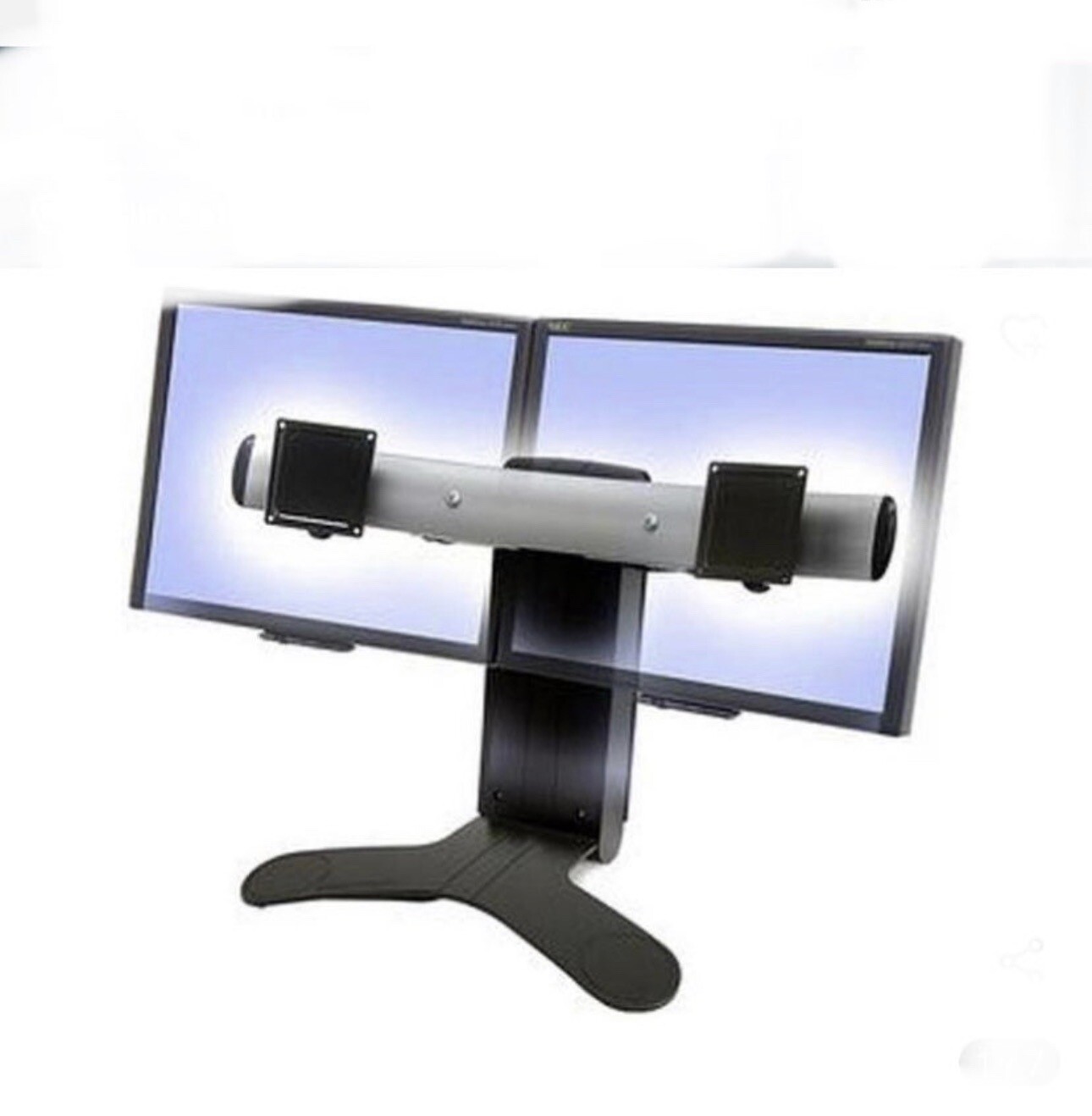 New Ergotron 33-299-195 LX Dual Display Lift Stand black