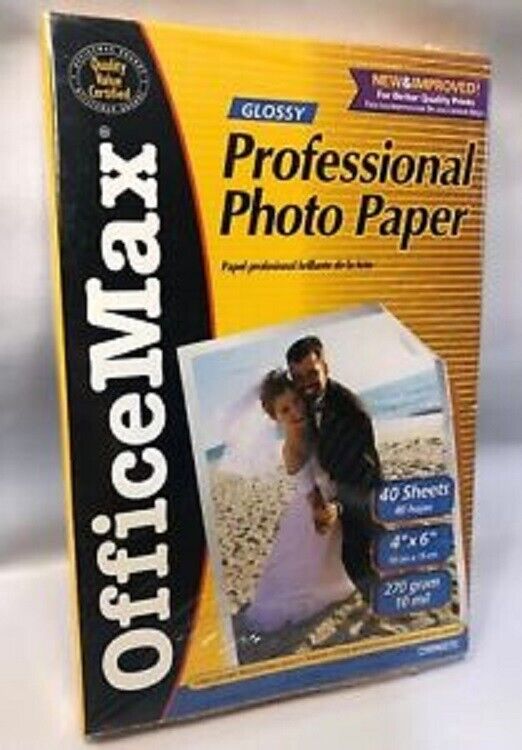 4x6 Glossy Professional Photopaper Officemax 270gram Printer 10mil