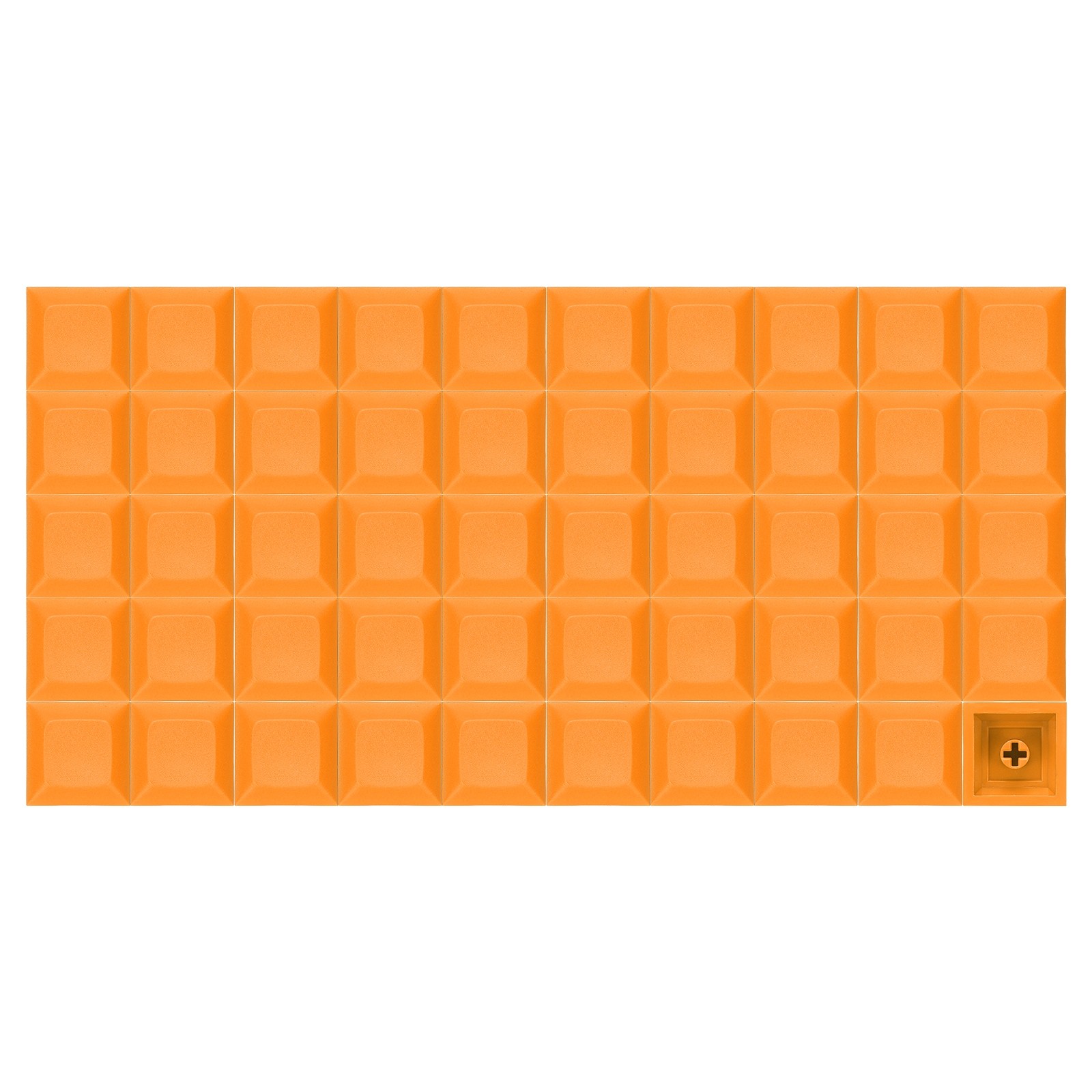 50 Pcs PBT Keycap Set DSA Mechanical Numeric Keypads for Keyboard, Orange