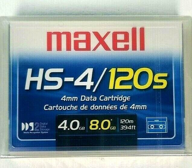 Lot of 8 Maxell HS-4/120S 4mm Data Cartridge 200110 4GB Native 8GB Compressed 