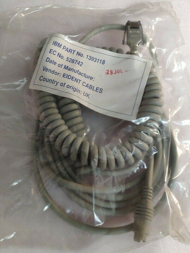 EIDENT/IBM  P/N:1393118 SDL to PS/2 Cord M ClickyCable FOR IBM Keyboard  NEW