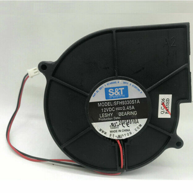 Original S & T SFH9330S1A 12V 0.45A 9330 blower cooling fan 2-pin diagonal 9.7CM