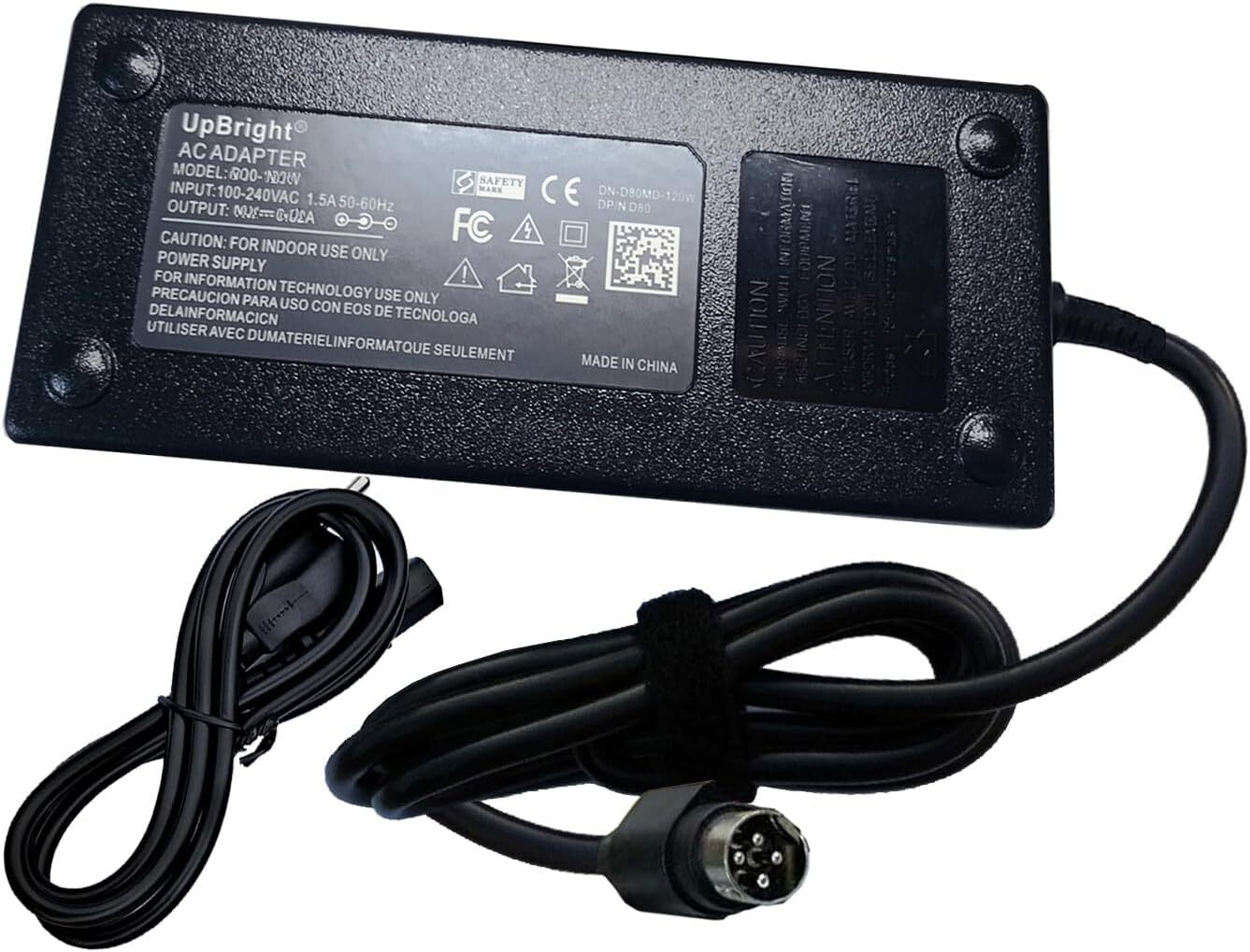 4-Pin DIN 24V AC/DC Adapter for Skynet SNP-A129-M 24VDC 5A 120W Power Supply