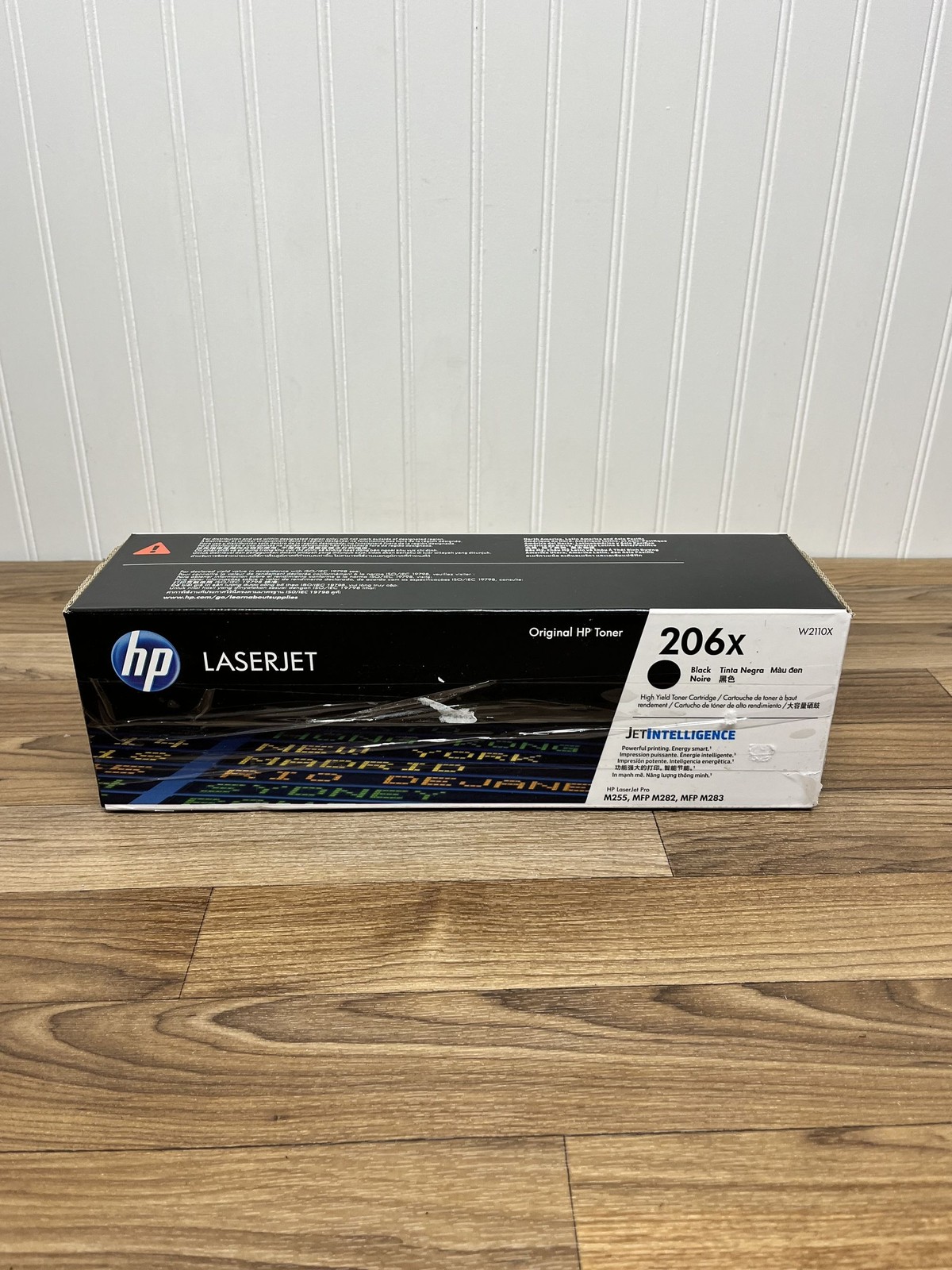HP Laserjet 206X (W2110X) Black Toner Cartridge, TAPE ON BOX, New SEALED
