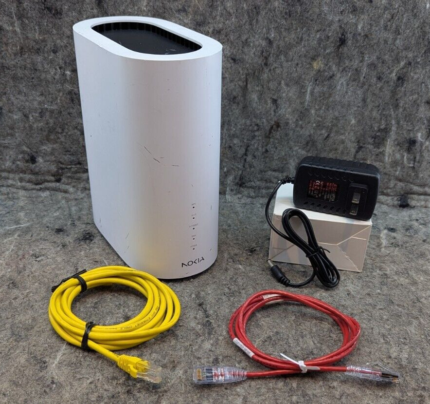 Nokia WiFi Beacon 10 Wi-Fi 6E Tri-Band Gateway White 3xLAN 1xWAN Bundle 🔥Works