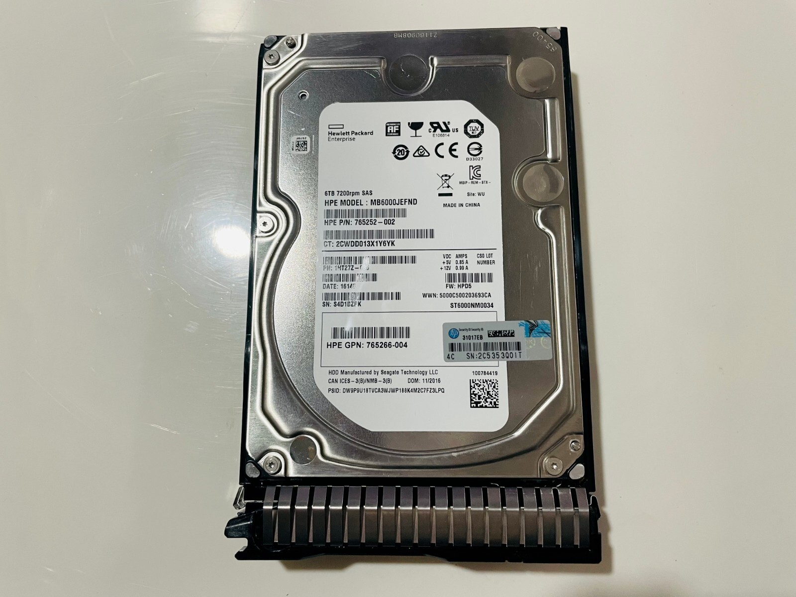 761477-B21 FOR HP 6TB SAS 7.2K 3.5 inch 761497-001 G8 HDD Hard Drive