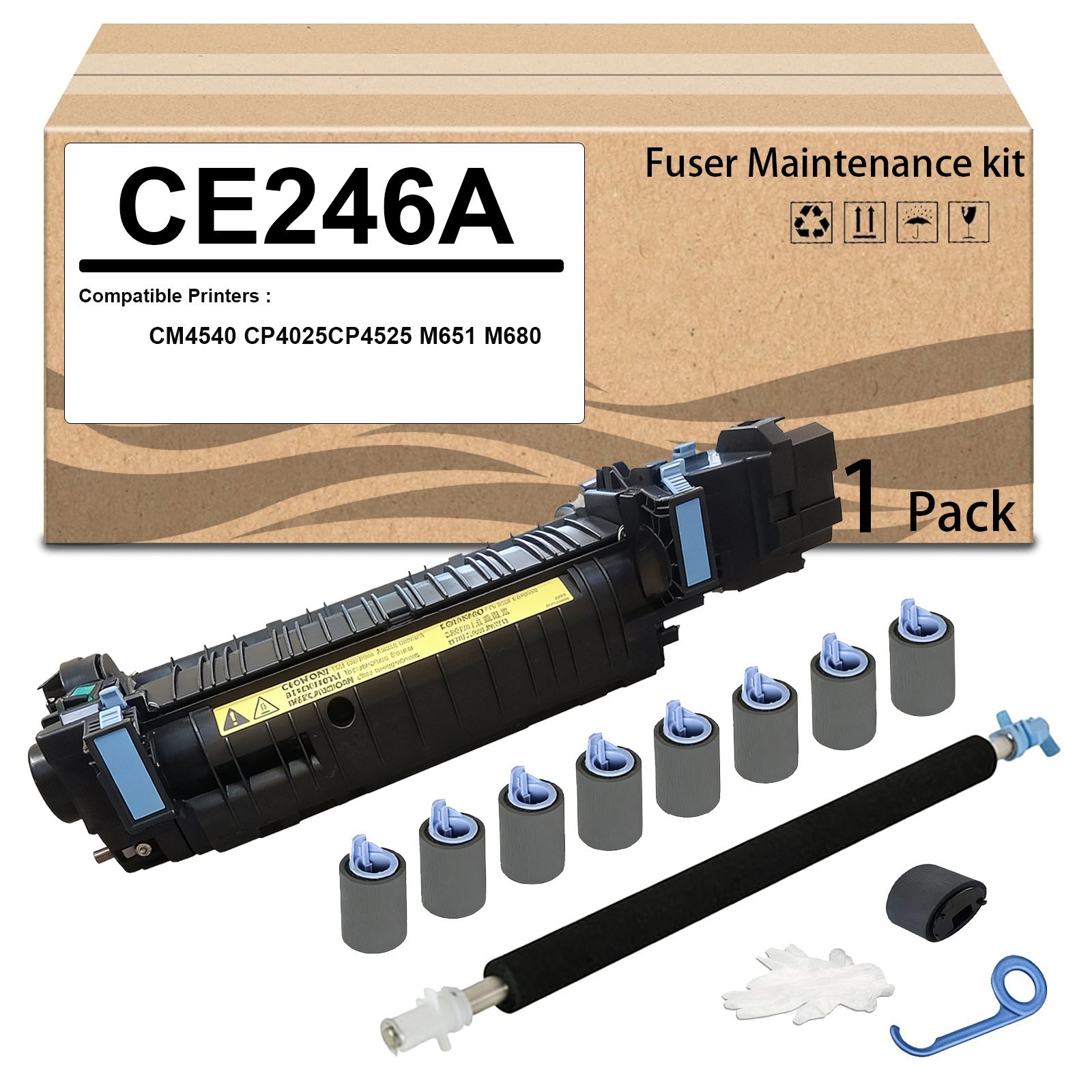 1PK CE246A RM1-5550 Fuser Maintenance Kit Compatible For CP4025 CP4525 M651 110V