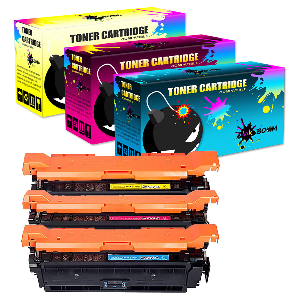 3 CMY Toner replace for HP CF451A CF453A CF452A 655A Color M681f M681dh M681dn