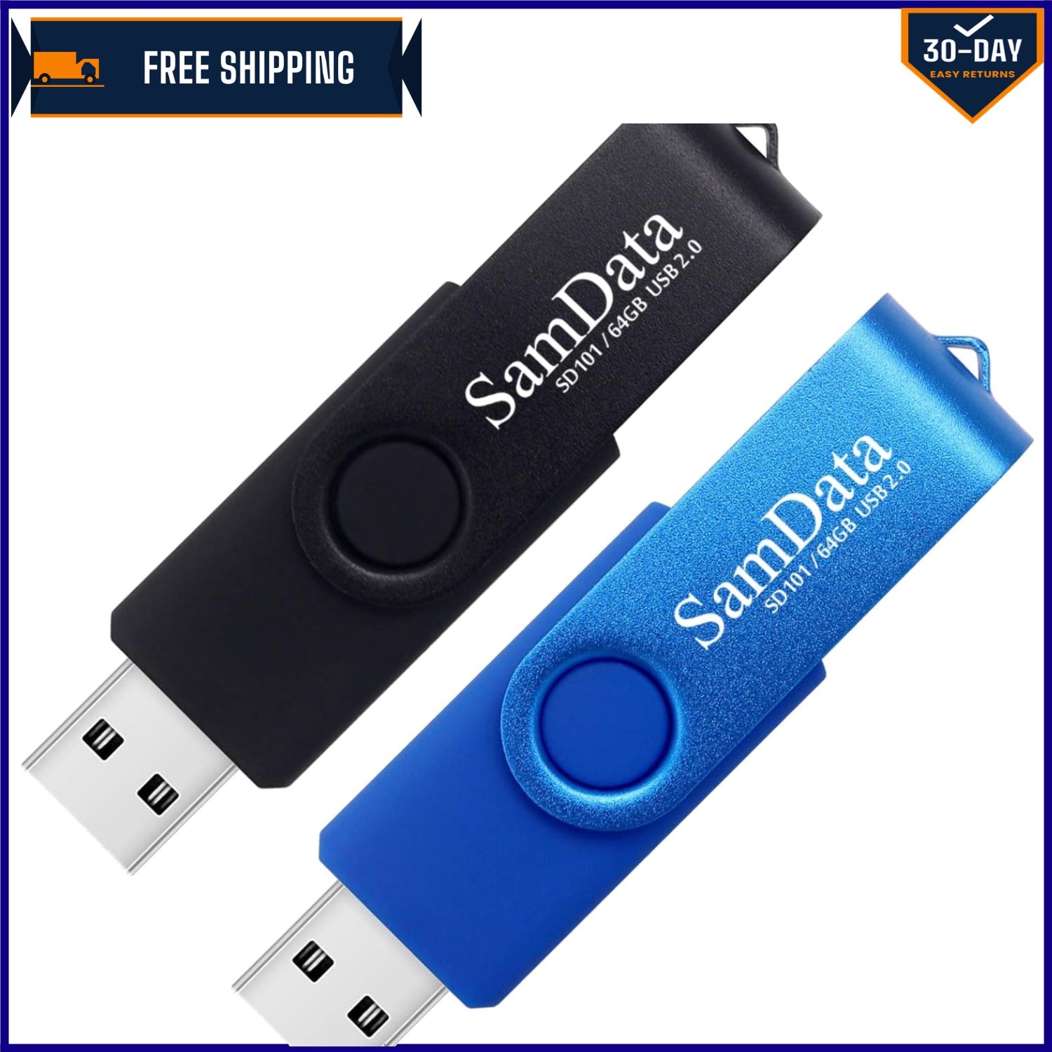 Reliable 64GB USB Drives with LED Indicator - Dual Color Pack for Versatility
