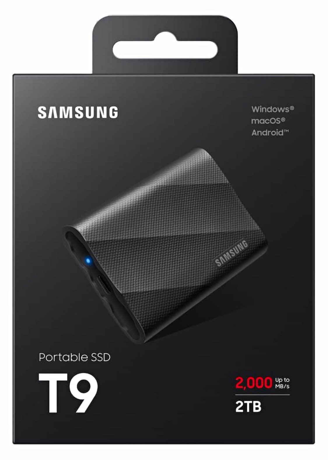 Samsung Portable SSD T9 2TB External SSD 2000MB/s for Win Mac Android Black