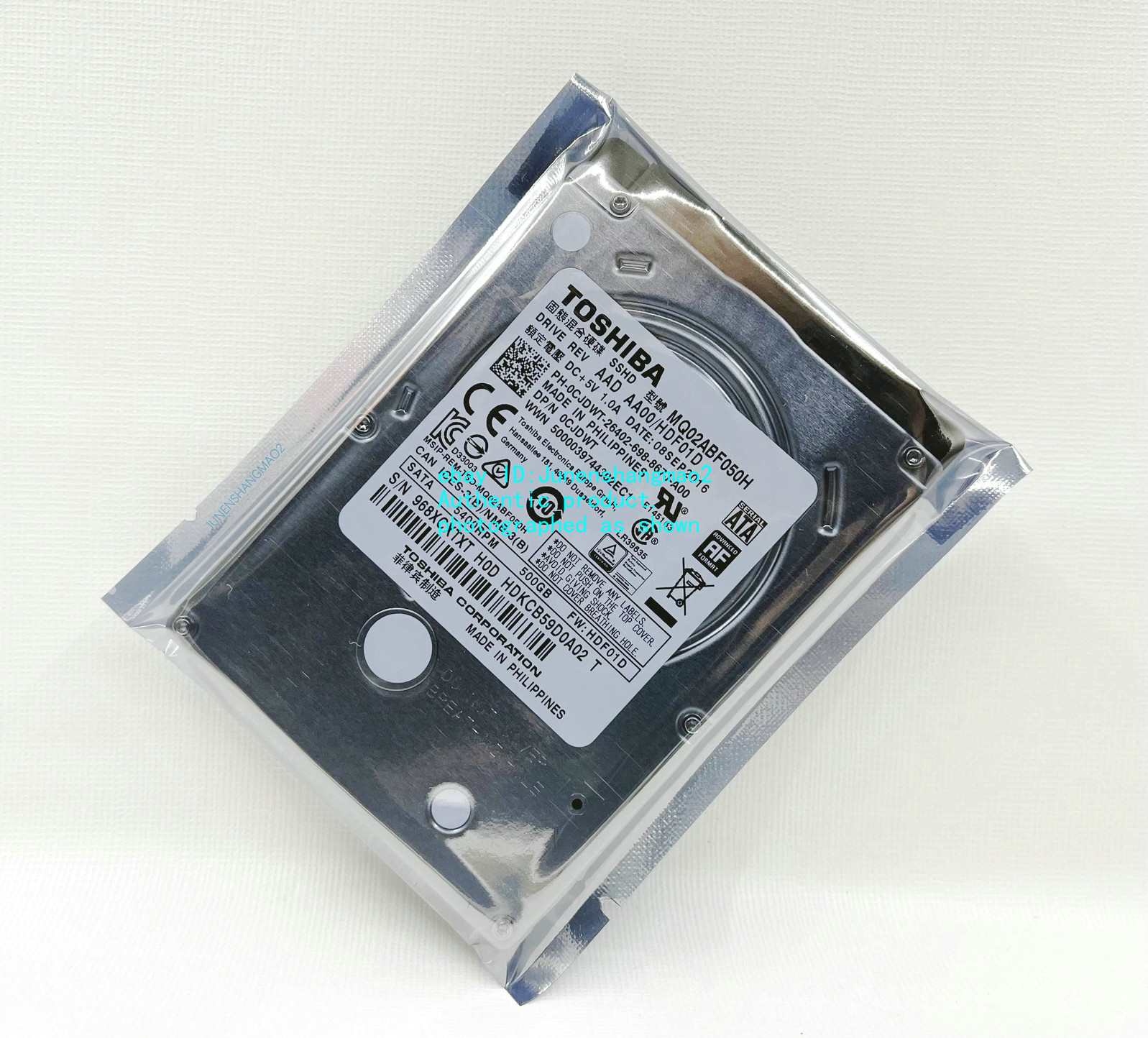 Toshiba 500GB 5400RPM 64M SATA3 MQ02ABF050H notebook hybrid hard disk