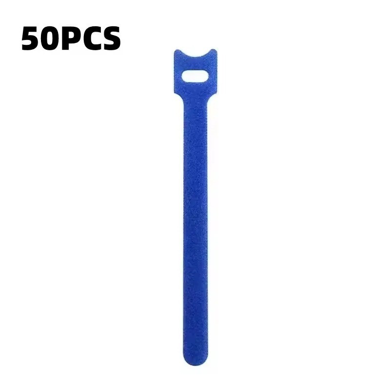 50/10pcs Cable Straps Wire Cord Hook Loop Ties Reusable Fastening Organizer Lot
