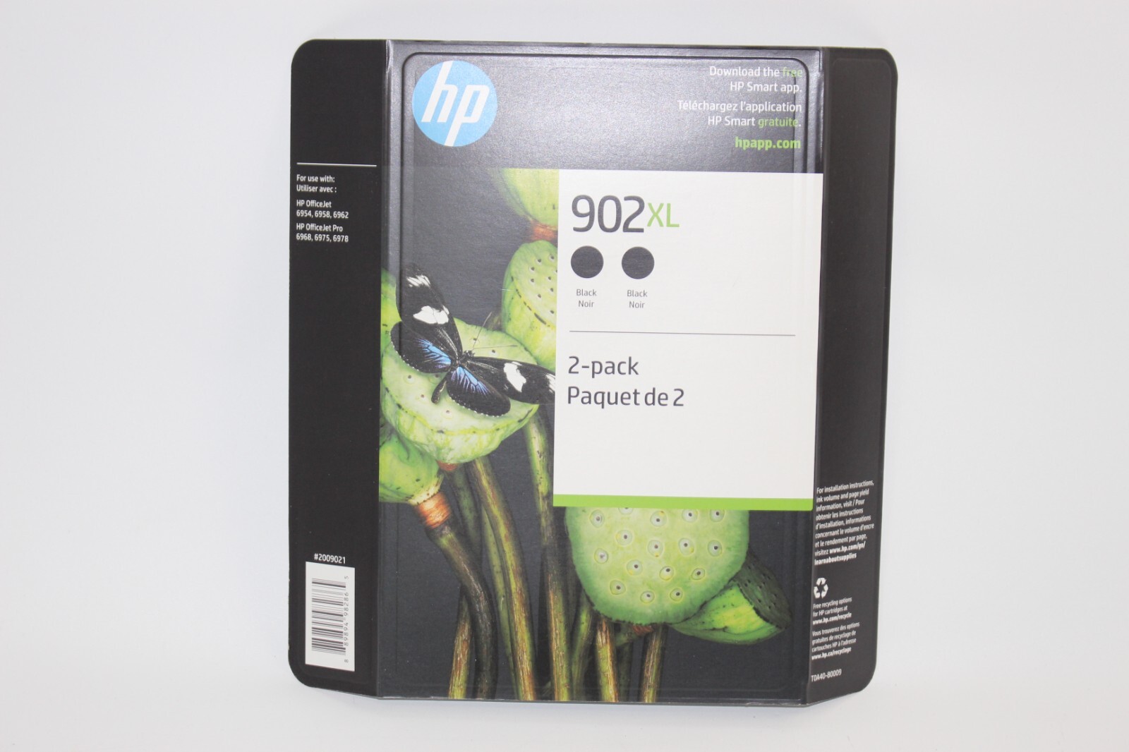 HP 902XL High-Yield Black Ink Cartridge T0A40BN 2/Pk Exp 10/2027+