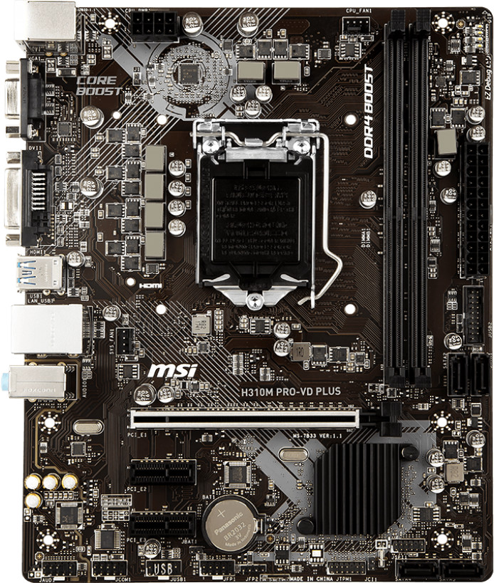 100% Test FOR MSI H310M PRO-VD PLUS Motherboard Supports 8/9 Generations DDR4