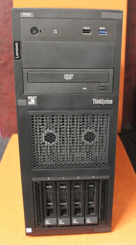 Lenovo ThinkSystem ST250 Tower Intel Xeon E-2104G 3.2GHz 32GB No HD 7Y46CT01WW