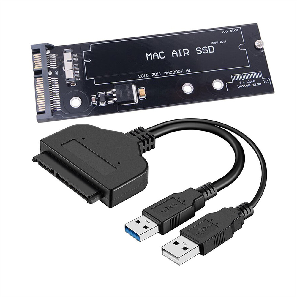 CY 6+12pin SSD to USB 3.0 to SATA 22Pin Hard Disk Cartridge Drive for 2011 MAC