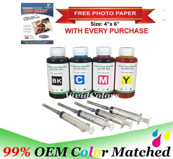 4x100ml bottle (non-OEM) 702 XL T702XL Ink Cartridges WF-3720 WF-3730 WF-3733