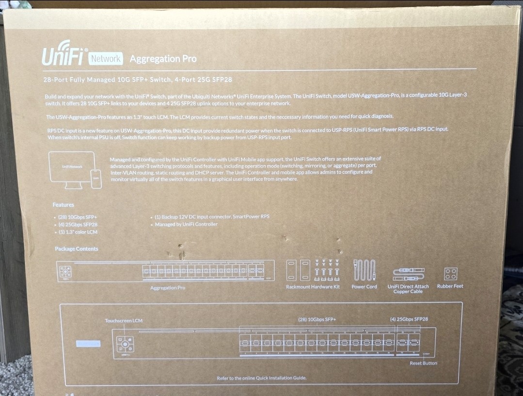 Ubiquiti UniFi USW-Pro-Aggregation 28-Port SFP+ 10GbE Switch