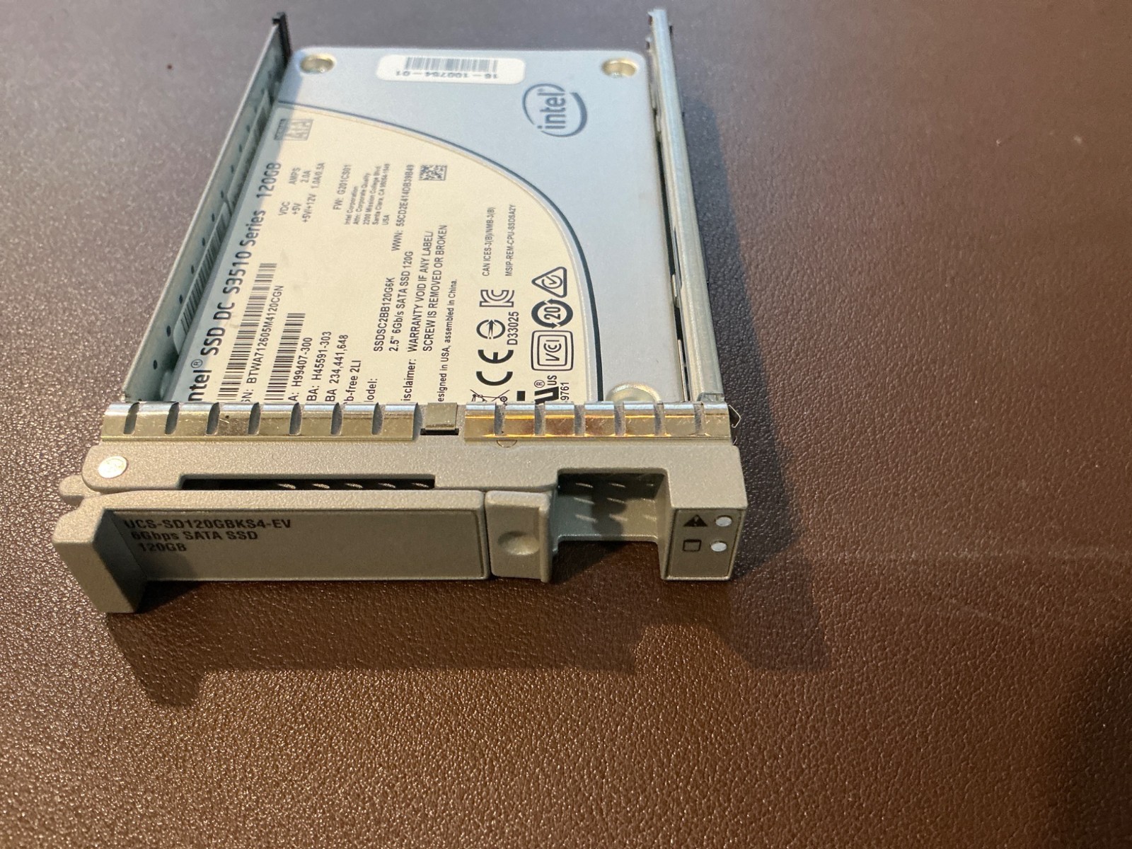 Cisco UCS-SD120GBKS4-EV 120GB 6G SATA SSD Intel S3510 SSDSC2BB120G6K