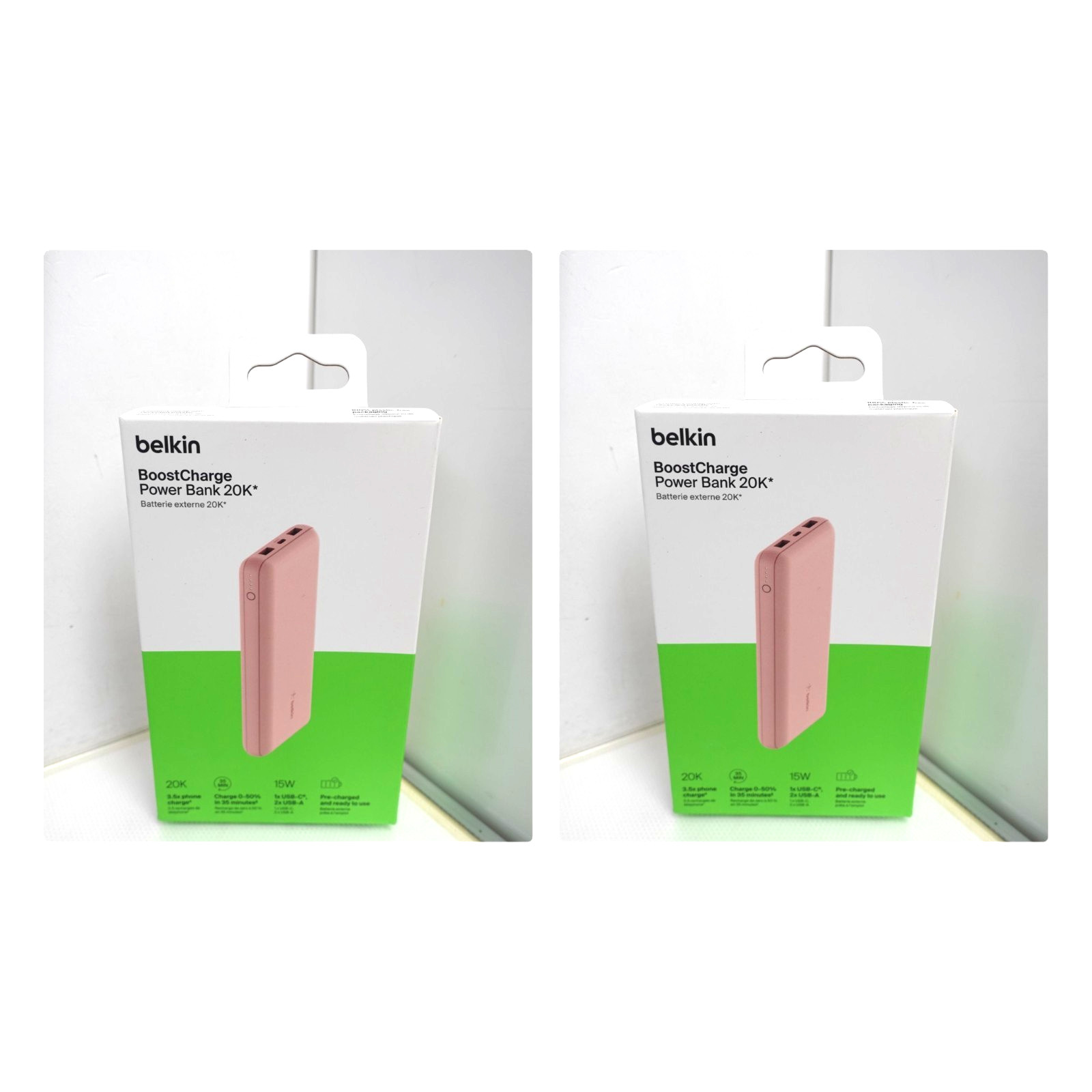 Belkin BoostCharge USB-C Portable Charger 20K Power Bank (2-Pack)
