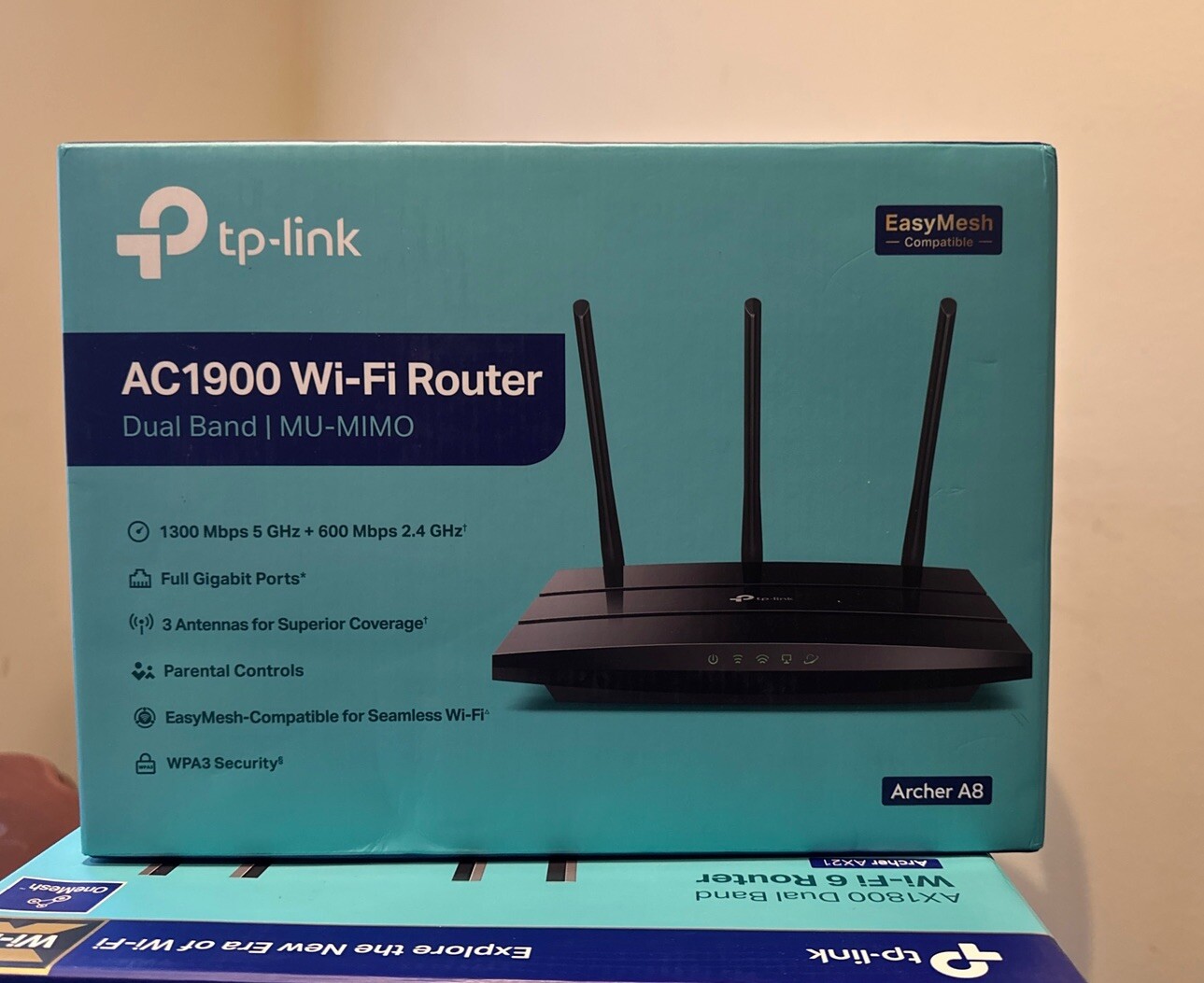 Tp-Link Archer A8 AC1900 Wi-Fi 802.11ac Dual Band MU-MIMO Router NIB~Sealed