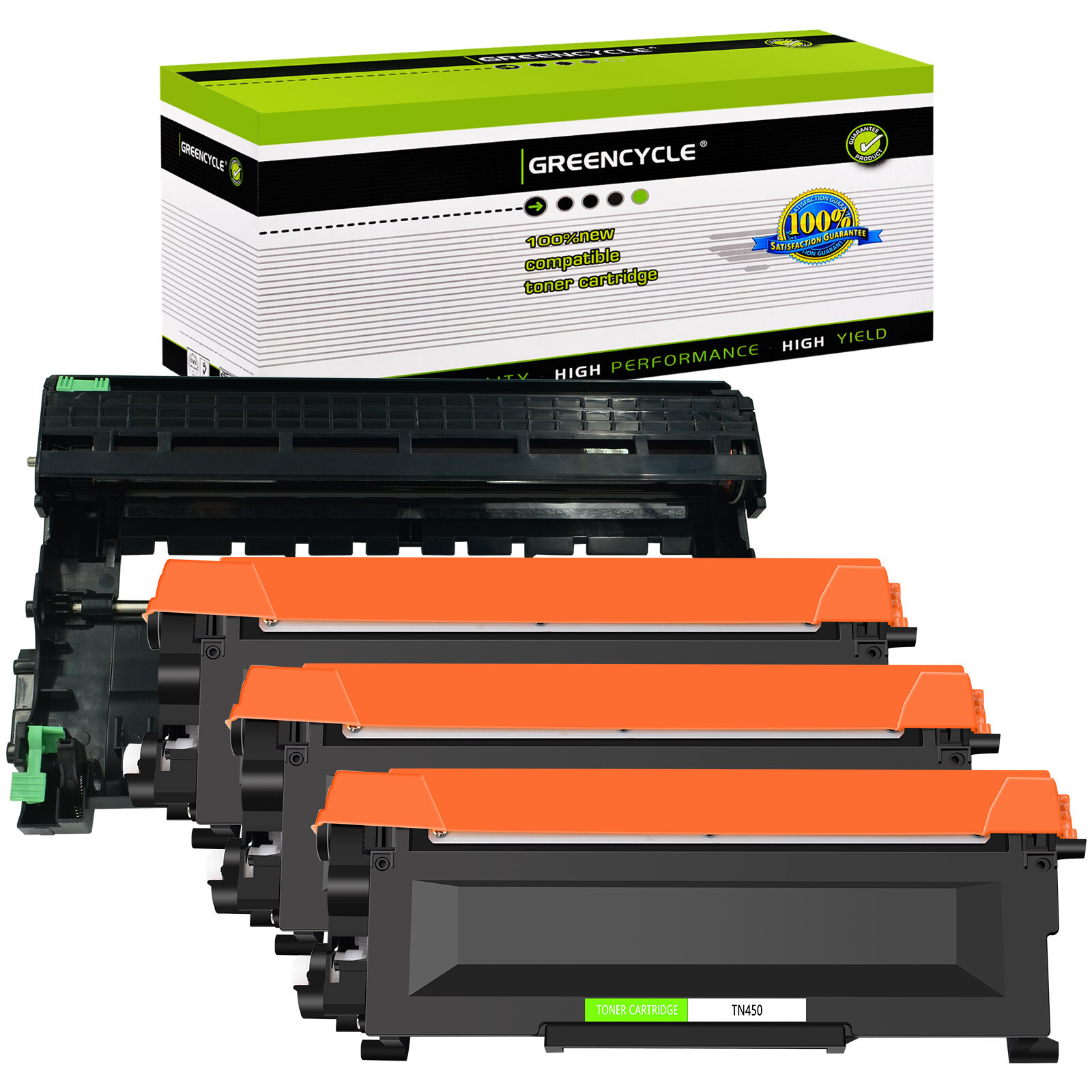 3* TN450 Toner cartridges +1* DR420 Drum For Brother HL-2240 HL-2270DW HL-2280DW