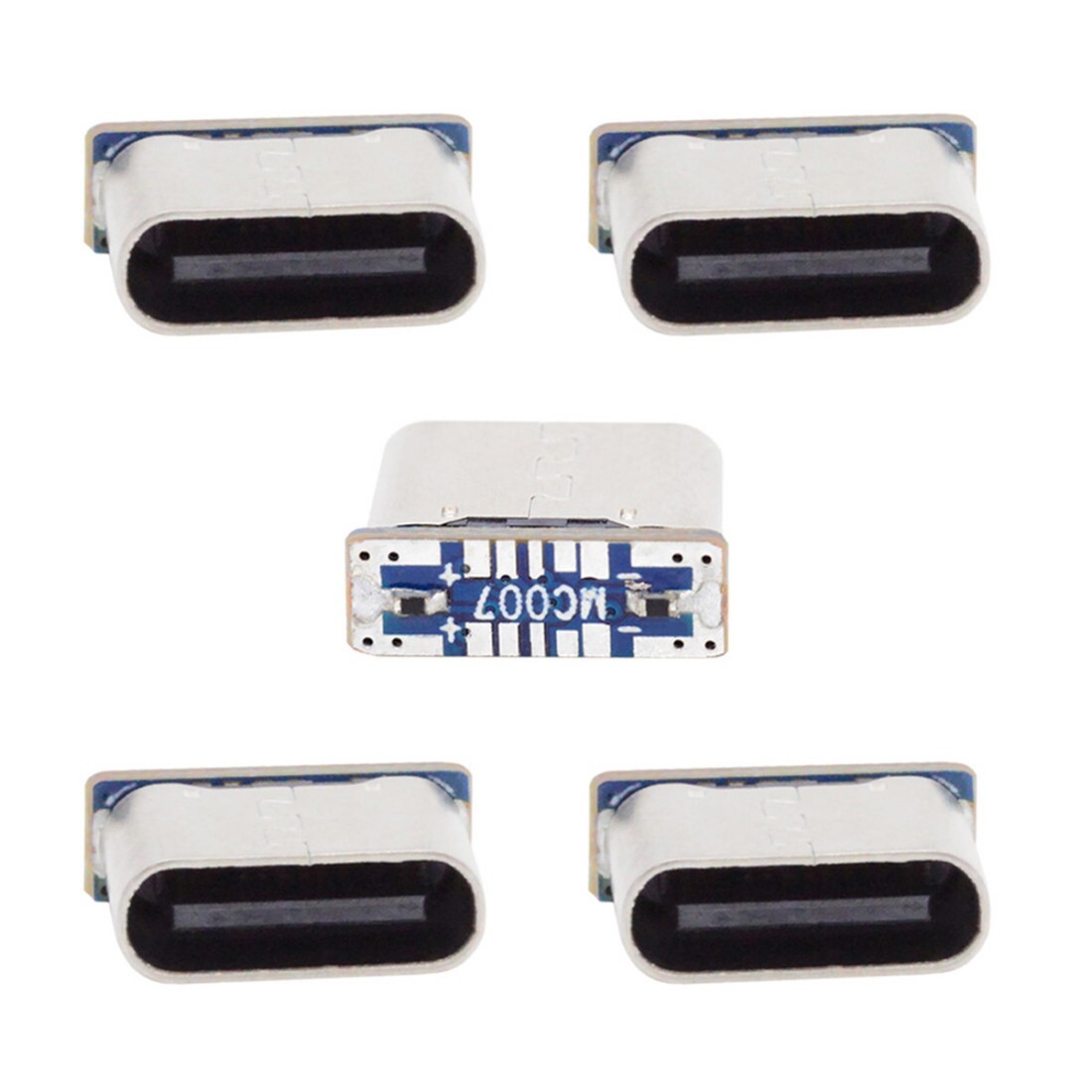 Cablecy 5pcs/lot DIY Solder Type-C Female Socket Connector Replace for Micro-USB