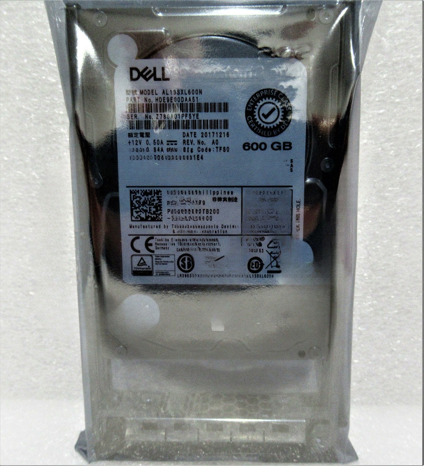 WPJY9 0WPJY9 AL13SXL600N Dell 600GB 15000RPM 6Gbps 2.5" SAS HDD Hard Drive