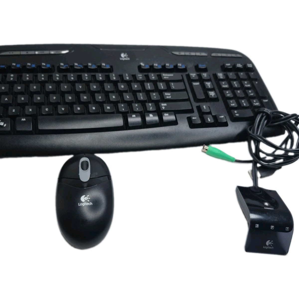 Logitech Cordless Desktop EX100 W/ Mouse EUC Tested