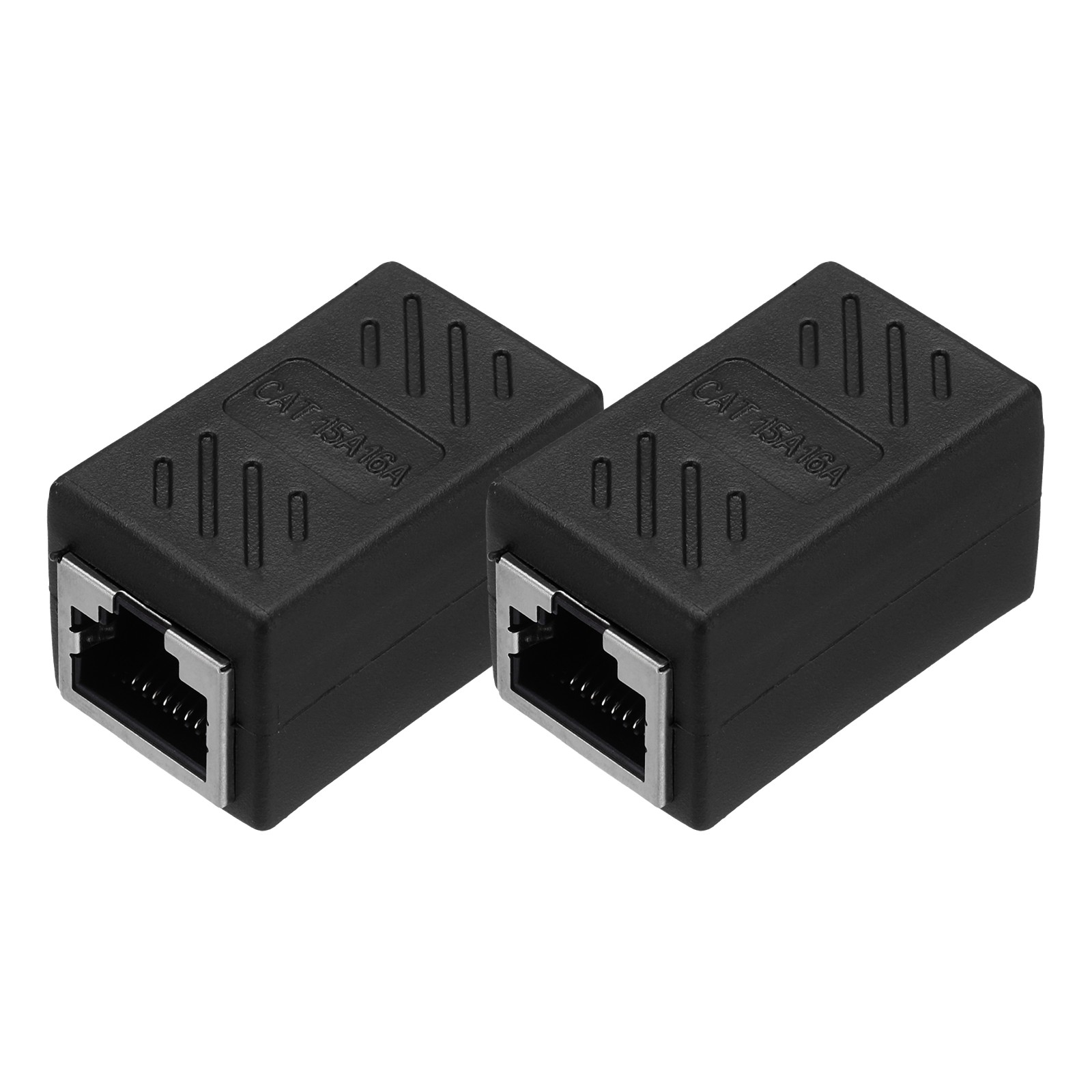 2 Pcs RJ45 Ethernet Coupler, Cat6 Coupler for Cat8/Cat7/Cat6/Cat5e/Cat5,Black