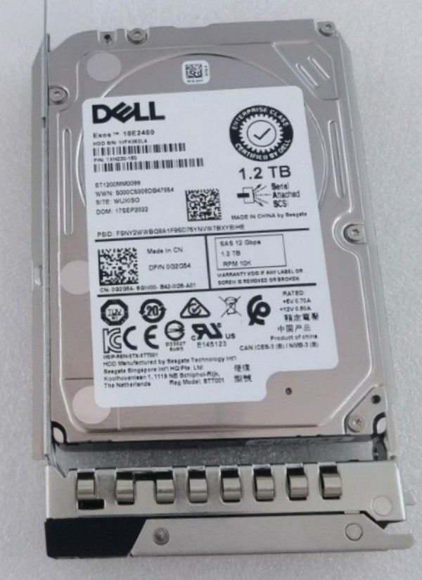 400-ATJL DXD9H G2G54 Dell 10K 1.2TB 12G 2.5 SAS hard drive 0G2G54 ST1200MM0099