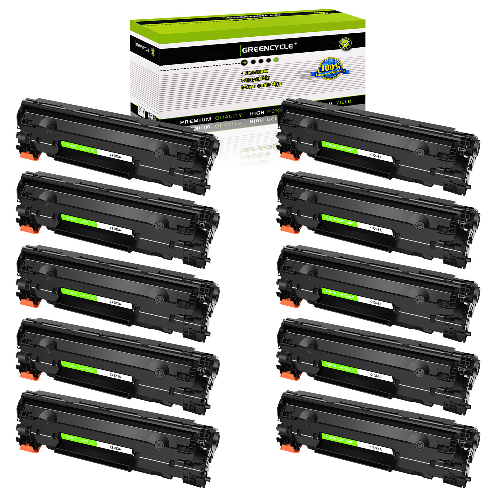 10PK CF283A ( 83A) Black Laser Toner cartridge For HP LaserJet Pro MFP M127fw