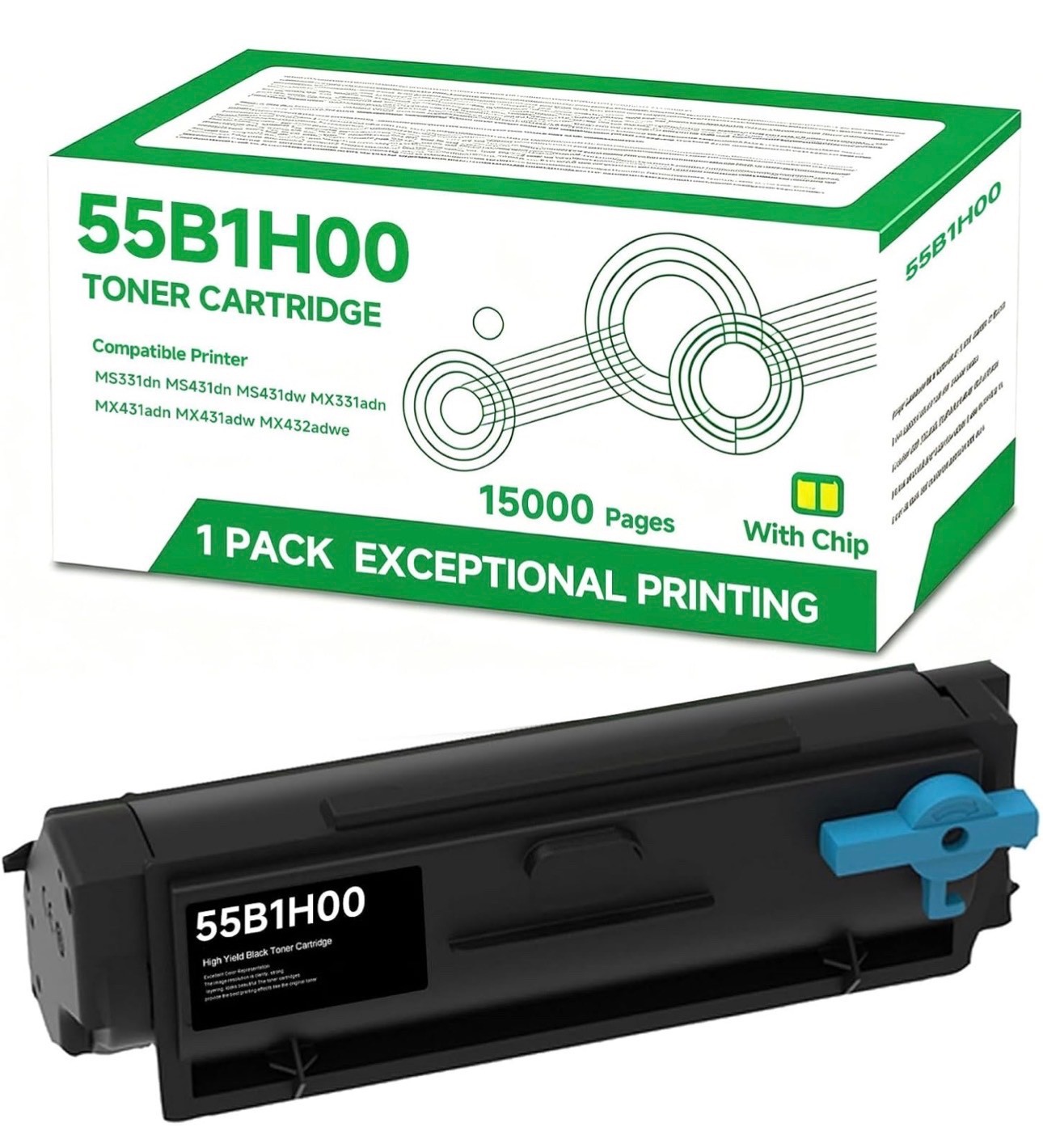 55B1H00 High Yield Toner Cartridge for Lexmark MS331dn MX431adw MX331adn MS431dw