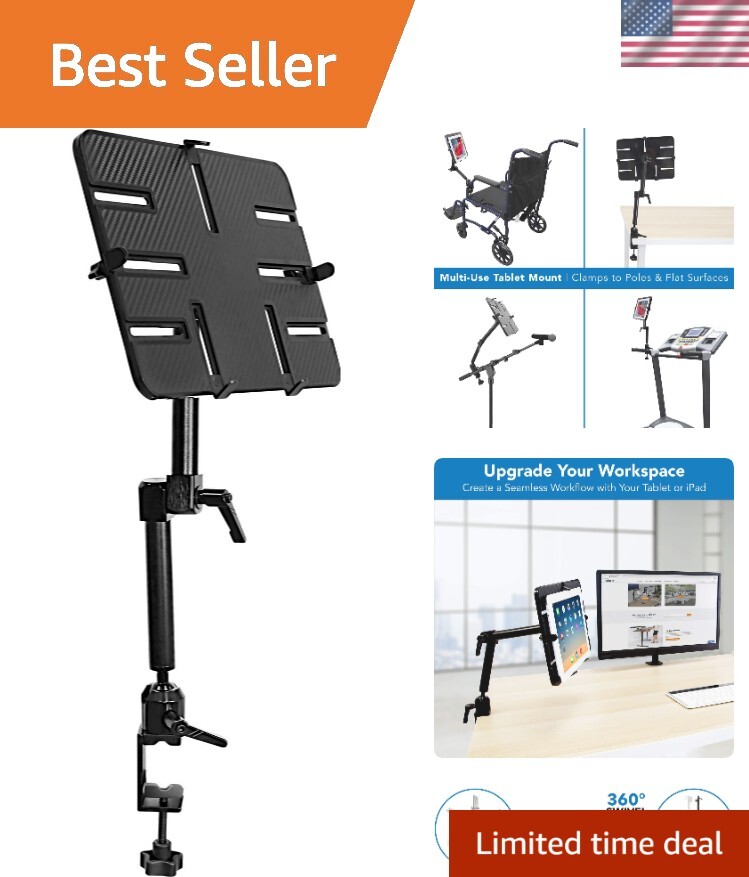 Tablet Pole Mount | Wheelchair Tablet Mount for iPad, Tablet or Phone | Unive...